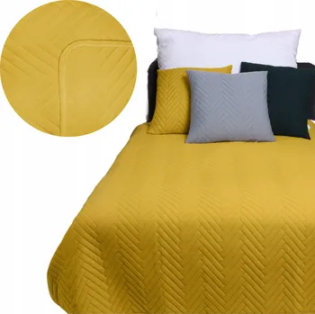 Přehoz na lůžko Přehoz na postel Rolmajster polyester 220 cm x 240 cm žlutý