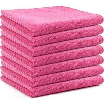 Utěrka Utěrky z mikrovlákna 40x40 cm 20 ks růžové na úklid kuchyně