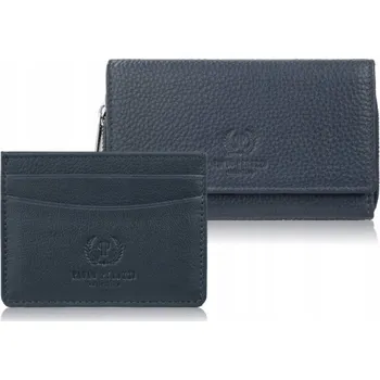 Peněženka Paolo Peruzzi dámská peněženka z pravé kůže modrá