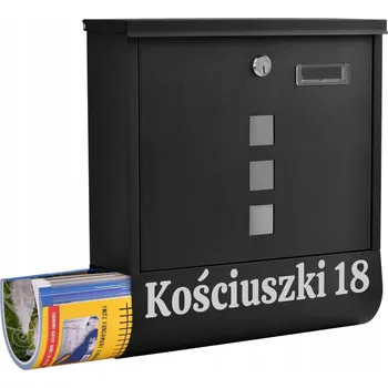 Poštovní schránka Poštovní schránka s přihrádkou na noviny Gockowiak černá