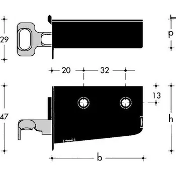 Nábytkové kování Rektifikační závěs Scilm - Pravý, Hnědá