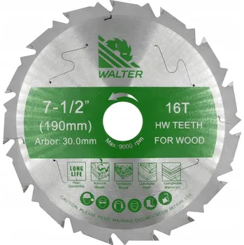 Pilový kotouč Pilový kotouč na dřevo s vidiovými zuby WALTER 190x30 Z16