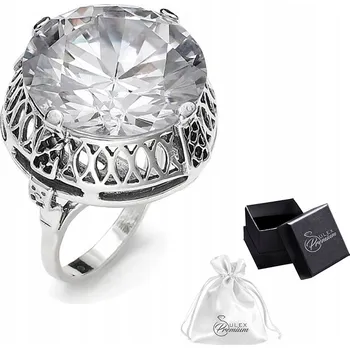 Prsten Prstýnek stříbrný ryzost 925 Prsten Ažurový se Zirkonem (větší) | vel. 17