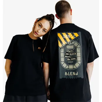 Pánské tričko DECATHLON Unisex tričko s grafikou Elementals XS ČERNÁ|ŽLUTÁ