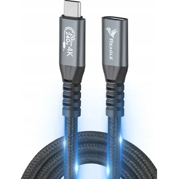 Datový kabel Prodlužovací USB-C kabel Reagle 0,50 m, 3.2 Gen 2, 20 Gb/s, 4K@60Hz