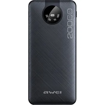 Powerbanka AWEI PowerBank P134K 20000mAh černý/black displej