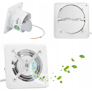 Domácí ventilátor KOUPELNOVÝ VENTILÁTOR DOMÁCÍ 100FI NA ZEĎ TICHÝ 140M3/H SE ZPĚTNOU KLAPKOU