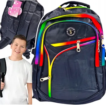 Školní batoh Školní batoh WKS s více přihrádkami, černý, 29 l