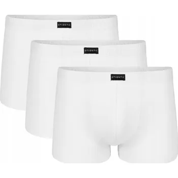 Pánské bílé boxerky Atlantic 3BMH 3-pack S