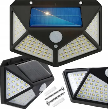 Venkovní osvětlení Solární Lampa Pouliční s Čidlem Pohybu a Soumraku Klinkiet 100 LED Silná