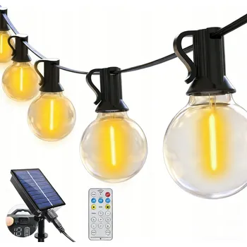 Venkovní osvětlení ZAHRADNÍ SVĚTELNÝ ŘETĚZ VENKOVNÍ 10M ŽÁROVKY 12 LED SVĚTÝLKA ZAHRADNÍ