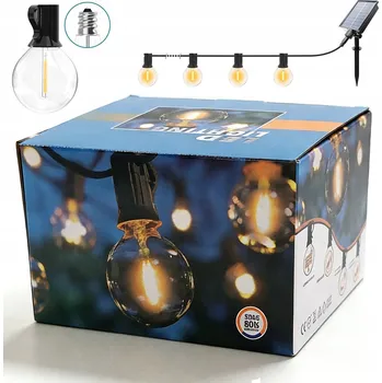Venkovní osvětlení Solární zahradní girlanda, venkovní osvětlení, 10 m, 12 LED kuliček