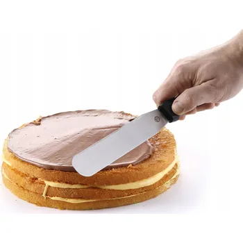 Obracečka WASKA CUKRÁŘSKÁ ŠPACHTLE NA KRÉM A POTAHOVACÍ HMOTU, OCELOVÁ LOPATKA 250 MM