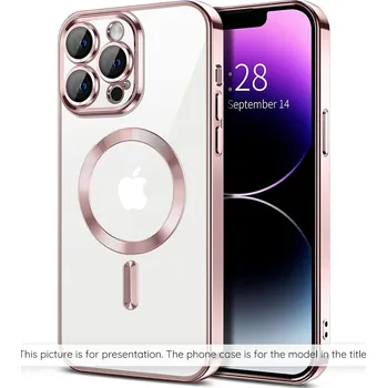 Pouzdro na mobilní telefon Techsuit - luxusní křišťálový MagSafe - Samsung Galaxy S26 Ultra - růžový