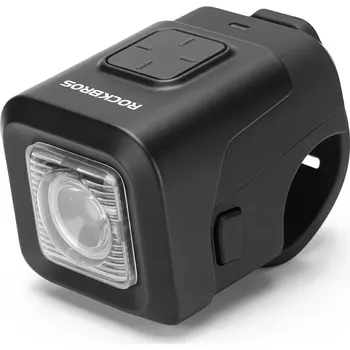 Cyklosvítilna ROCKBROS Elektrický klakson a přední světlo 2v1 Černý SKL01