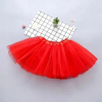 Dámská sukně TYLOVÁ SUKNĚ ČERVENÁ 40 CM