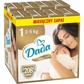 Přebalování Plenky Dada velikost 1 Extra Care 2-5 kg 208 ks