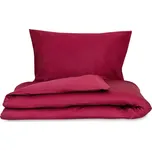 Saténové povlečení LUXURY COLLECTION vínové, 1+2, 240x220, 70x90cm