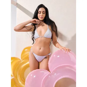 Dámské plavky Sinsay - Spodní díl bikin s květinovým vzorem - levandulová - 738CX-04X - 738CX-04X-M