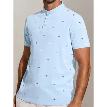 Sinsay - Tričko s celoplošným potiskem - modrá - 7356F-51X - 7356F-51X-XXL