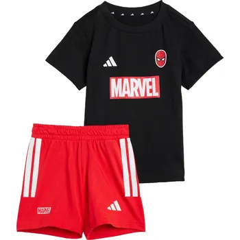 ADIDAS Dětská souprava s tričkem Marvel Spider-Man 2–3 ROKY BÍLÁ|ČERNÁ