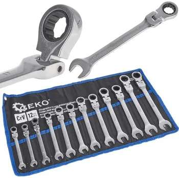 Klíč GEKO Klíče očko vidlicové 12ks, 8-19mm 61415&nbsp;G10337