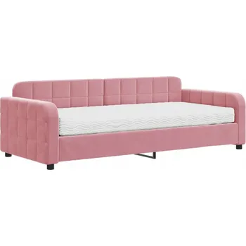 Pohovka Růžová pohovka 2 v 1 s matrací 224 x 100 x 71 cm