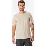 SIMOND Pánské turistické tričko s krátkým rukávem ze 100% vlny Merino S BÉŽOVÁ