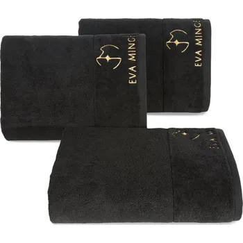 Ručník BAVLNĚNÝ RUČNÍK EVA MINGE GAJA 50X90 CM ČERNÁ