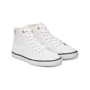 Dámské tenisky Tommy Hilfiger Plátěnky Th Chic Low Profile Mid Cut FW0FW09356 Bílá 37