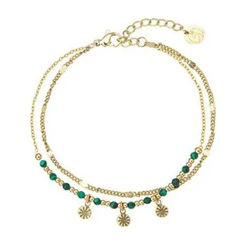 Náramek EG2351 Náramek ocelový s africkým malachitem