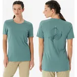 QUECHUA Dámské turistické tričko s krátkým rukávem MH 500 XL ZELENÁ