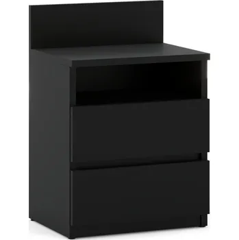Noční stolek Noční stolek Stiv-Meble černý matný se 2 zásuvkami 40x32x59 cm