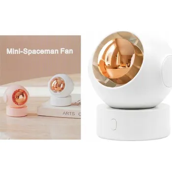 Domácí ventilátor PŘENOSNÝ MINI VENTILÁTOR CESTOVNÍ 30° 3 RYCHLOSTI USB ŠŇŮRKA NA KRK