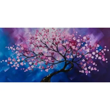 Diamantové malování Norimpex Diamantové malování Rozkvetlý strom 80x40cm