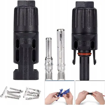 FOTOVOLTAICKÝ KONEKTOR SOLÁRNÍHO PANELU IP67 14AWG-10AWG 100 PÁRŮ