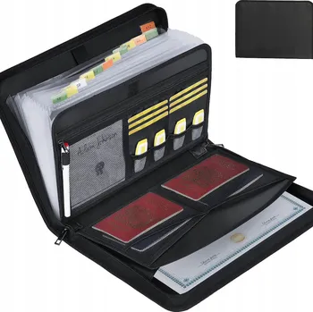 Pořadač / Organizér na dokumenty A4 s přihrádkami Anytech.pl