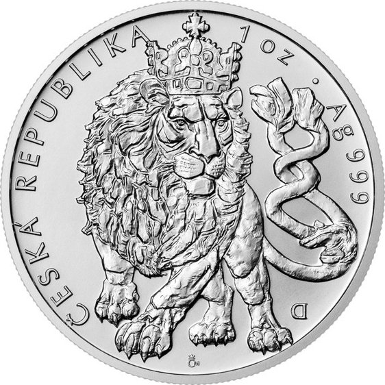 2026 - Stříbrná 1oz investiční mince Český lev standard