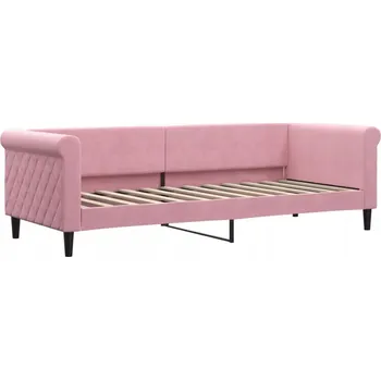 Pohovka Růžová pohovka 2v1 s funkcí spaní, 229 x 90 x 68 cm, samet