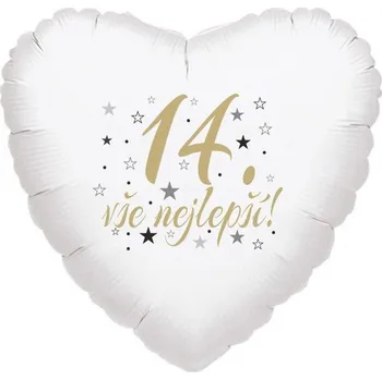 Balónek 14.narozeniny balónek srdce Balonky.cz b85057