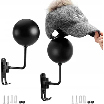 Věšák DRŽÁK VĚŠÁK NA MOTOCYKLOVÁ PŘILBA PEVNÝ VYSOKÁ KVALITA ČERNÝ 2ks