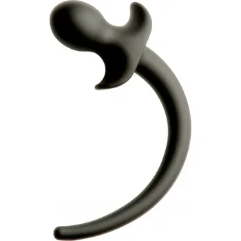 M&K Puppy Tail No. 1, černý anální kolík – psí ocas 5 x 3,5 cm