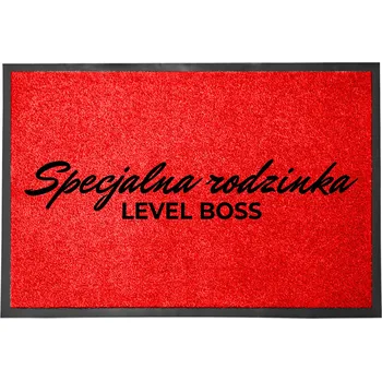 Rohožka VCHODOVÁ ROHOŽKA ČERVENÁ 40X60CM VTIPNÁ SPECIÁLNÍ PRO RODINU BOSS