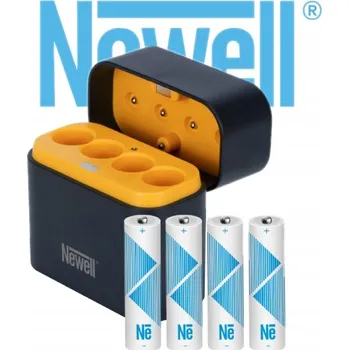 Čtyřkanálová nabíječka Newell + 4 AA Li-ion akumulátory 2200 mAh 1,5V
