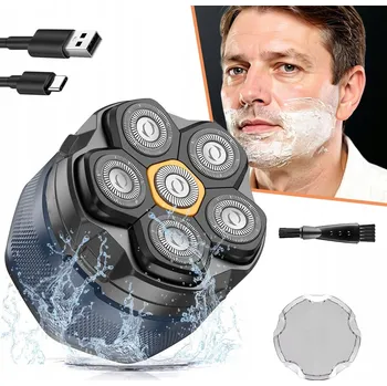 Holicí Strojek pro muže 6v1, strojek na holení vousů, vlasů a hlavy s LCD displejem