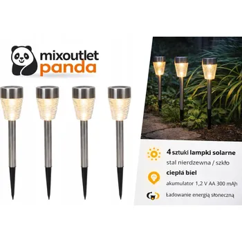 Venkovní osvětlení Lampki solarne ogrodowe 4 sztuki ciepła biel