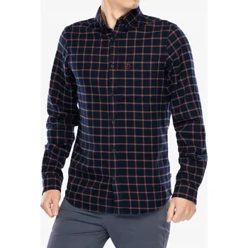 Pánská košile Turistická flanelová košile Fjallraven Ovik Flannel Shirt - tmavě modrá L