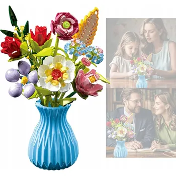 ostatní stavebnice VÁNOČNÍ DÁREK SADA PRO STAVEBNICE FLOWER BOUQUET RŮŽE 730 KUSŮ