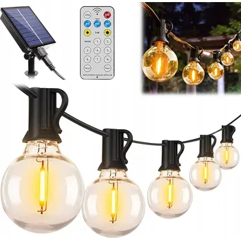Venkovní osvětlení 10m LED zahradní girlanda s 12x G40 LED žárovkami, voděodolná