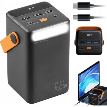 Powerbanka POWERBANKA 50000MAH 3xUSB 2xUSB-C EXTERNÍ BATERIE + SVÍTILNA